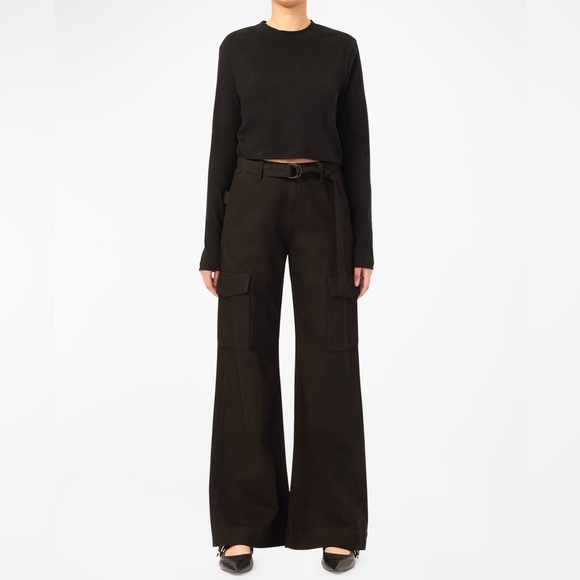 DL1961 Pants - DL1961 Zoie Wide-Leg Relaxed Vintage Black Cargo Y2K Inspired Jeans Size 26 NWT